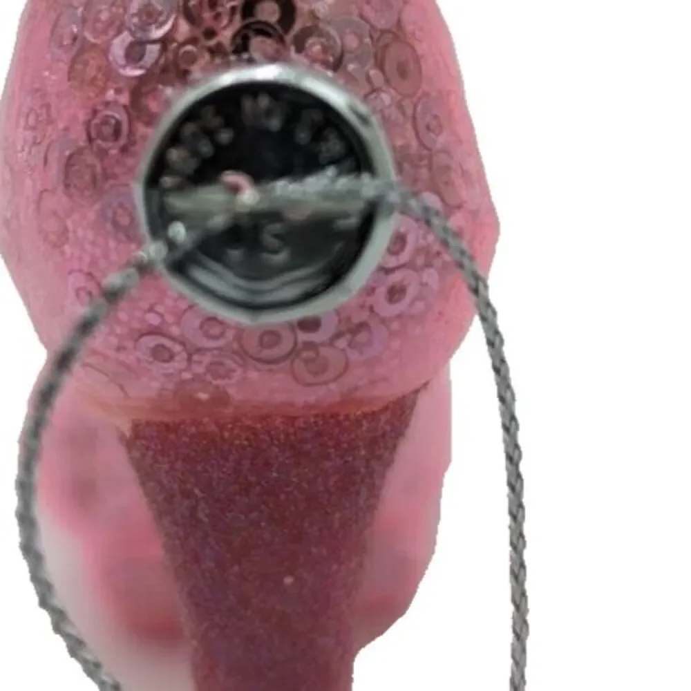 Stiletto‎ High Heel Fashion Ornament Glass Pink